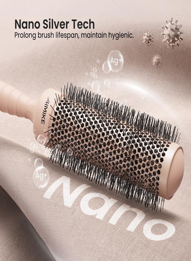 AIMIKE Round Brush for Blow Out, Extra Long Round Hair Brush w/Nano Thermal Ceramic & Ionic Tech, for Blow Drying & Styling, Curling and Shine - Barrel 1.7 inch - Image 4